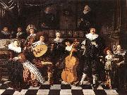 MOLENAER, Jan Miense Family Making Music ag oil painting on canvas